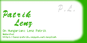 patrik lenz business card